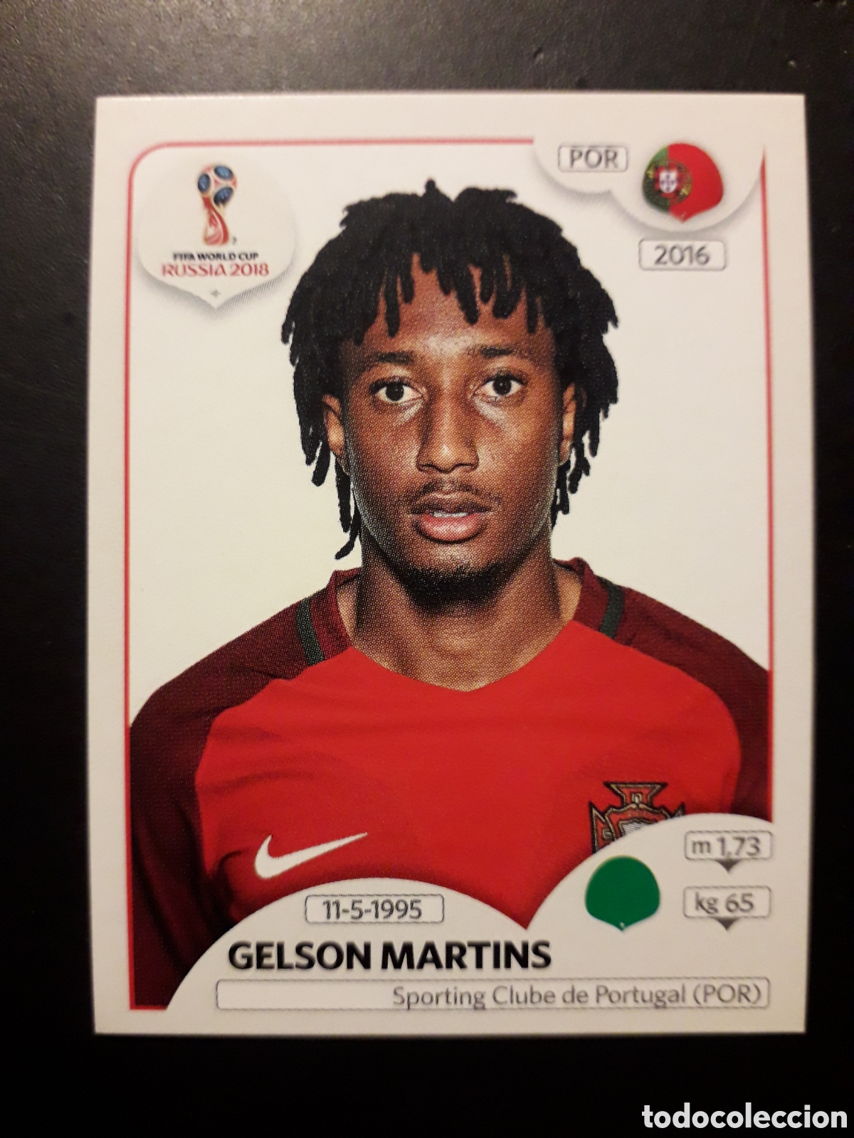 Cromos de F&uacute;tbol: GELSON MARTINS PORTUGAL MUNDIAL F&Uacute;TBOL RUSIA RUSSIA 2018 N&deg; 129 PANINI SIN PEGAR PEDIDO M&Iacute;NIMO 3&euro;