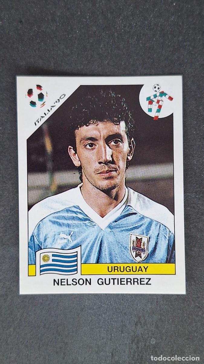 Cromos de F&uacute;tbol: L3 NELSON GUTIERREZ SELECCION URUGUAY 368 MUNDIAL ITALIA 90 PANINI NUNCA PEGADO SIN PEGAR