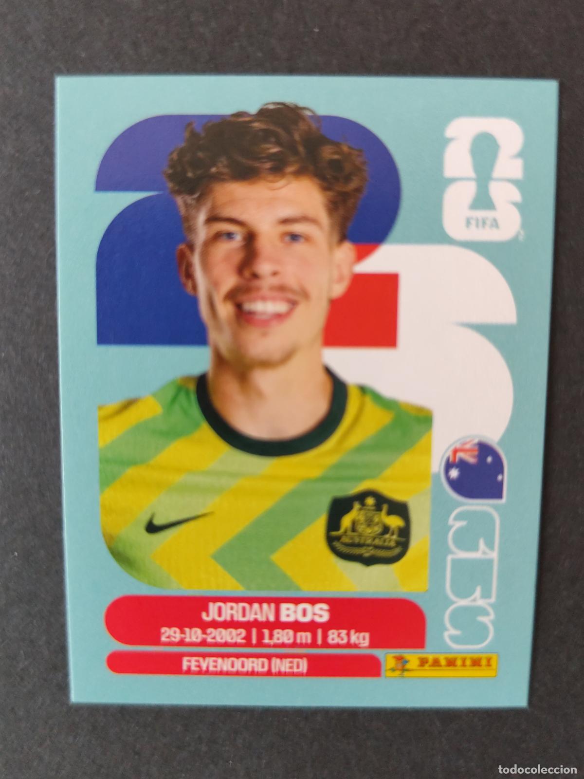 Cromos de F&uacute;tbol: AUS6 JORDAN BOS 6 AUSTRALIA MUNDIAL FIFA WORLD CUP 2026 STICKER PANINI SIN PEGAR
