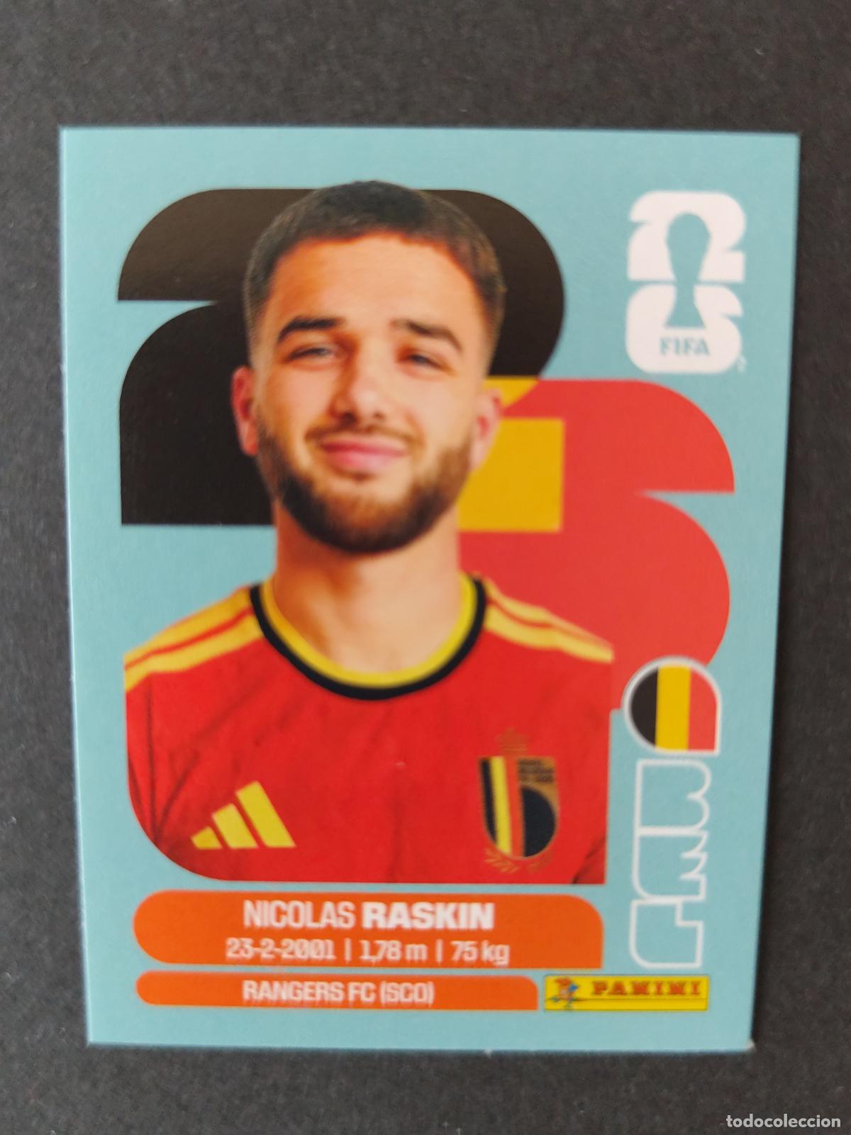 Cromos de F&uacute;tbol: BEL11 NICOLAS RASKIN 11 B&Eacute;LGICA MUNDIAL FIFA WORLD CUP 2026 STICKER PANINI SIN PEGAR