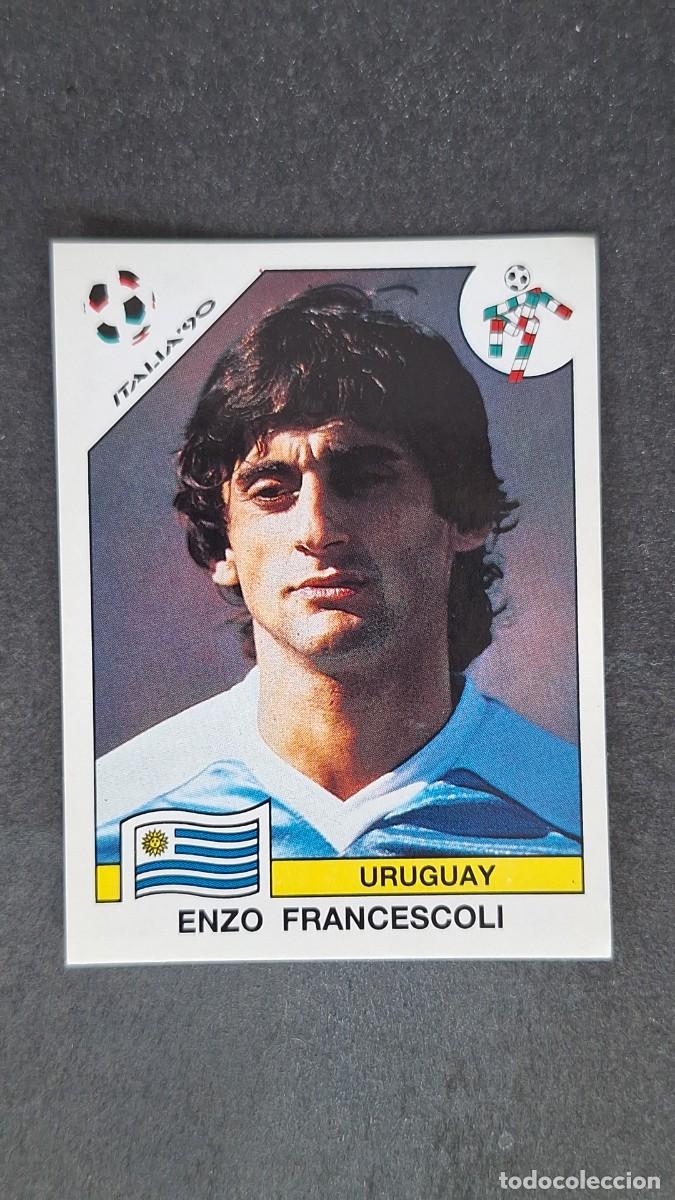 Figurine di Calcio: L3 ENZO FRANCESCOLI SELECCION URUGUAY 379 MUNDIAL ITALIA 90 PANINI NUNCA PEGADO SIN PEGAR