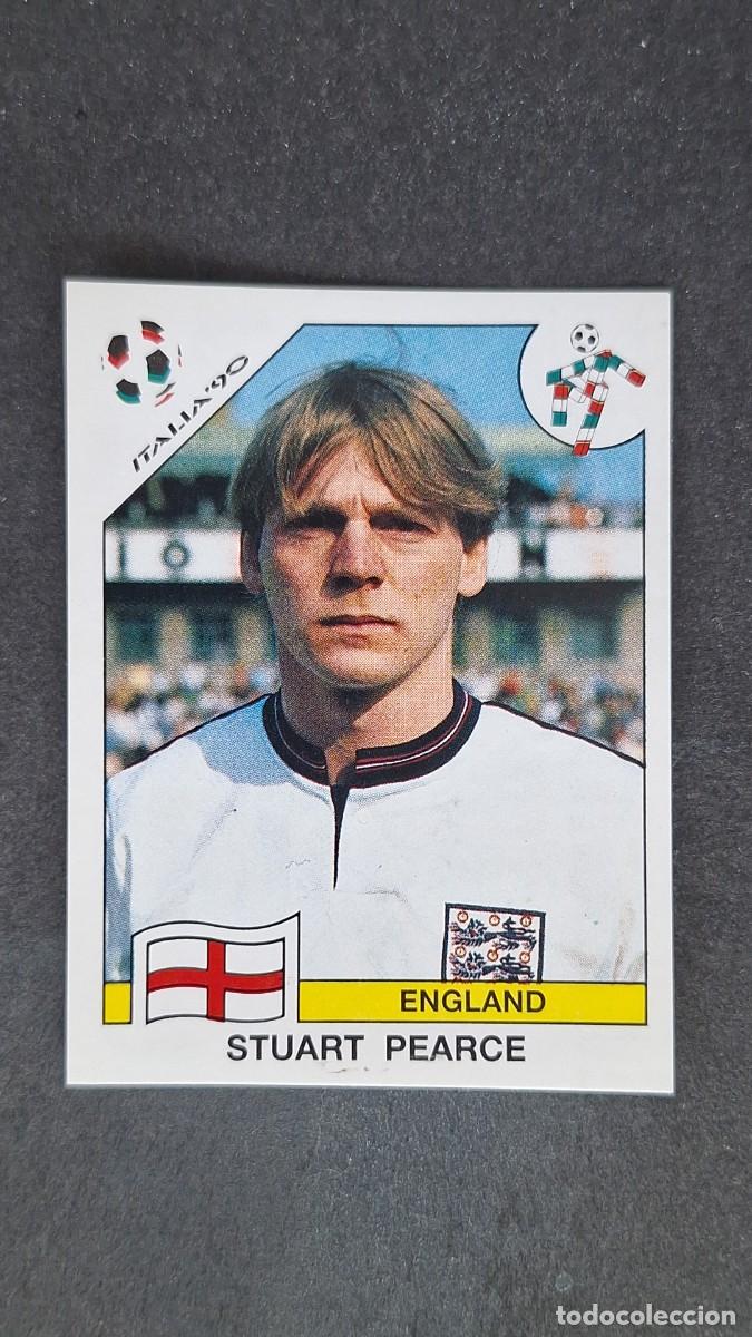 Cromos de F&uacute;tbol: L3 STUART PEARCE SELECCION INGLATERRA 390 MUNDIAL ITALIA 90 PANINI NUNCA PEGADO SIN PEGAR