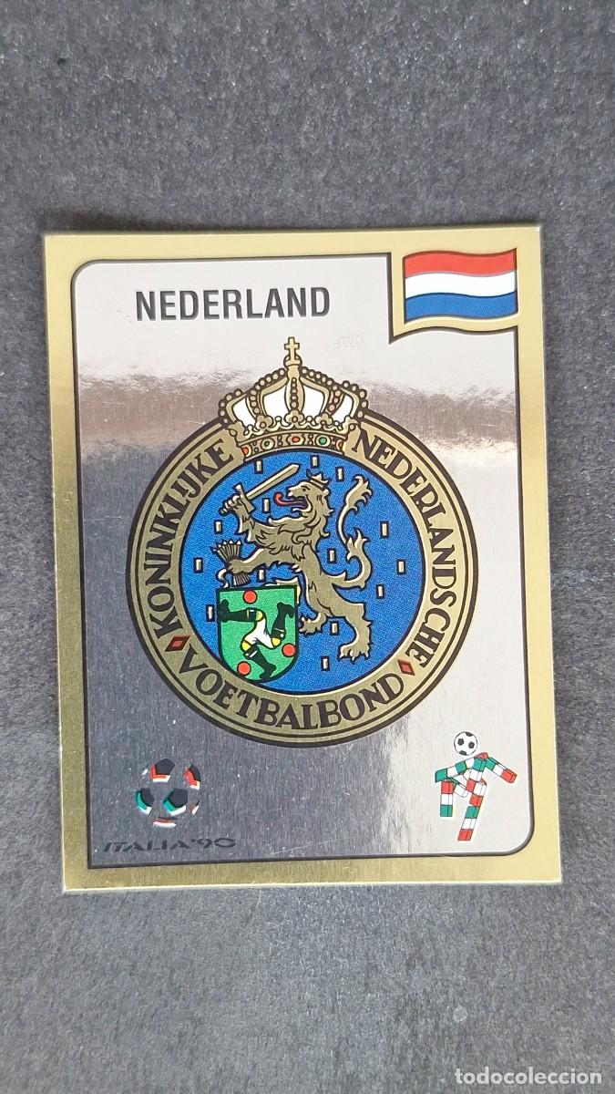 Cromos de Futebol: L3 ESCUDO SELECCION HOLANDA 401 MUNDIAL ITALIA 90 PANINI NUNCA PEGADO SIN PEGAR