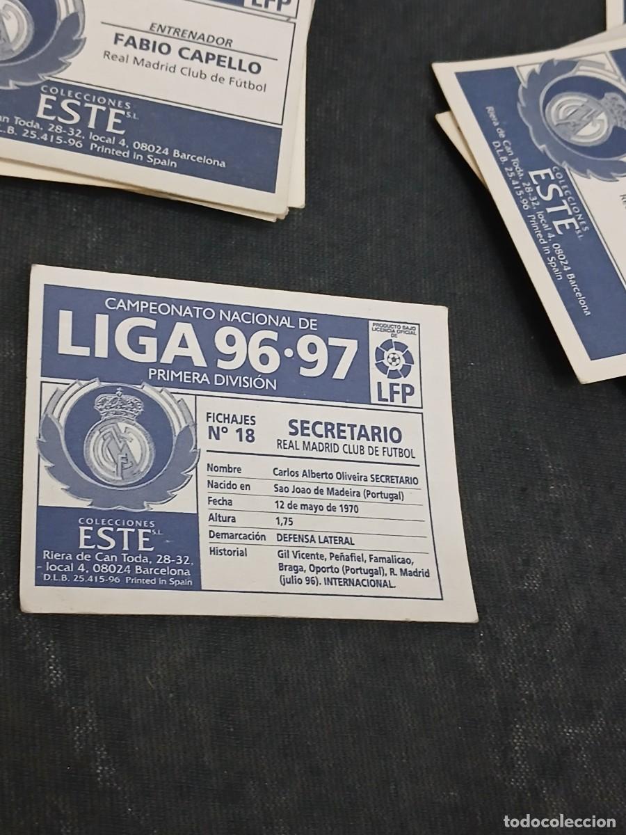 Cromos de F&uacute;tbol: Secretario 96/97 liga este real Madrid