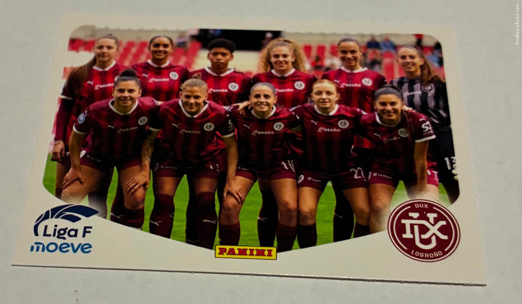 Cromos de F&uacute;tbol: CROMO FUTBOL PANINI ALINEACION LOGRO&Ntilde;O, LIGA FEMENINA MOEVE 2025-2026, Numero 143