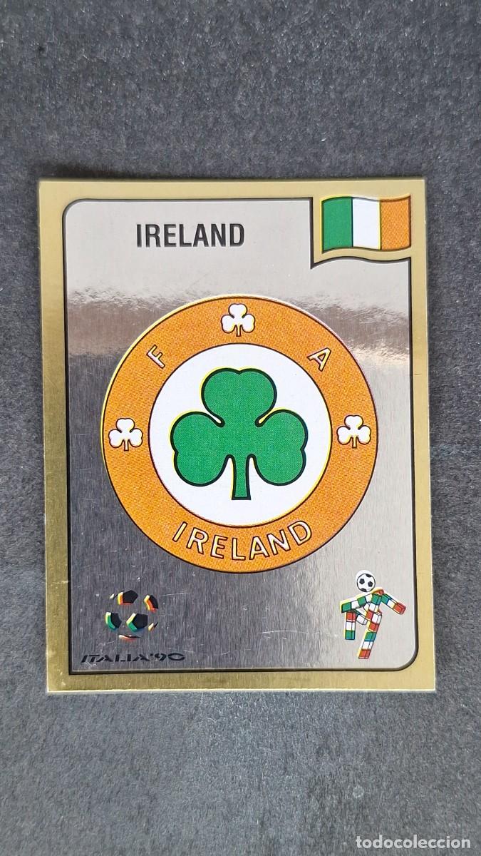 Cromos de F&uacute;tbol: L3 ESCUDO SELECCION IRLANDA 420 MUNDIAL ITALIA 90 PANINI NUNCA PEGADO SIN PEGAR
