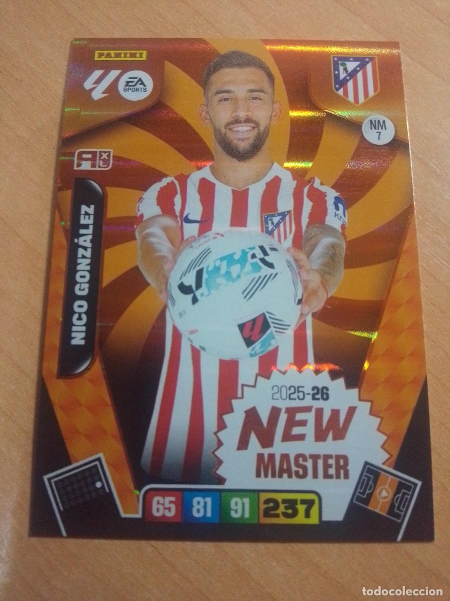 Cromos de F&uacute;tbol: NM7 NICO GONZALEZ NEW MASTER DEL ATL&Eacute;TICO DE MADRID 25 26 ADRENALYN XL 2025 2026 NUEVO DE SOBRE