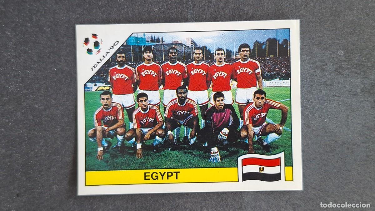 Cromos de F&uacute;tbol: L3 EQUIPO SELECCION EGIPTO 440 MUNDIAL ITALIA 90 PANINI NUNCA PEGADO SIN PEGAR