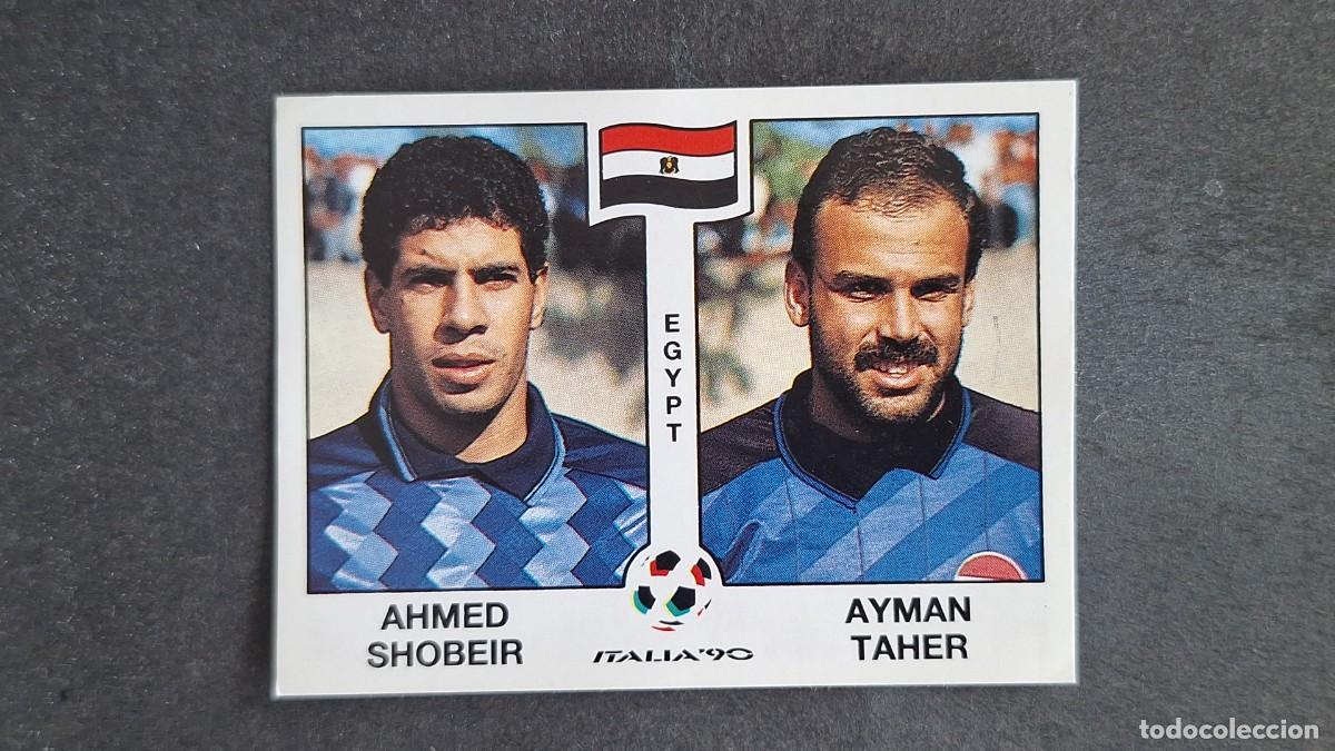 Cartes &agrave; collectionner de Football: L3 AHMED SHOBEIR - AYMAN TAHER SELECCION EGIPTO 441 MUNDIAL ITALIA 90 PANINI NUNCA PEGADO SIN PEGAR