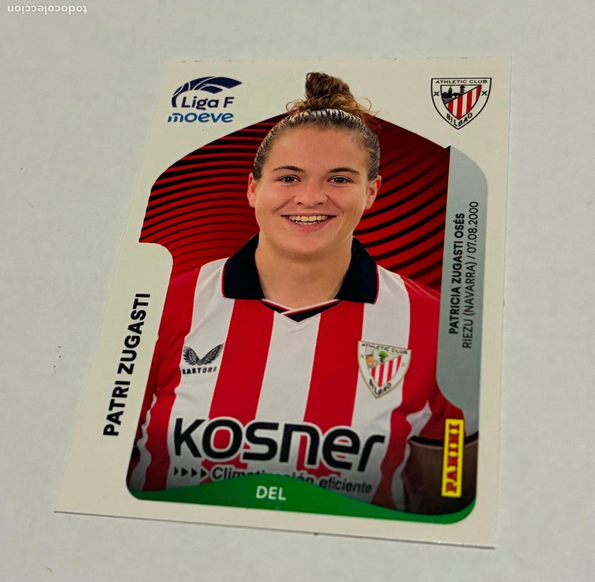 Cromos de Futebol: CROMO FUTBOL PANINI PATRI ZUGASTI, LIGA FEMENINA MOEVE 2025-2026. Numero 39B