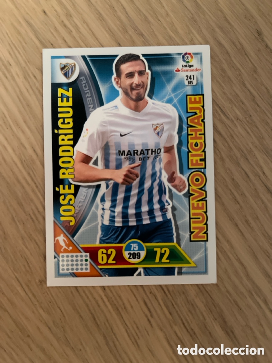 Cartes &agrave; collectionner de Football: Adrenalyn XL 2016-2017 M&aacute;laga Jos&eacute; Rodr&iacute;guez Nuevo Fichaje 241 Bis