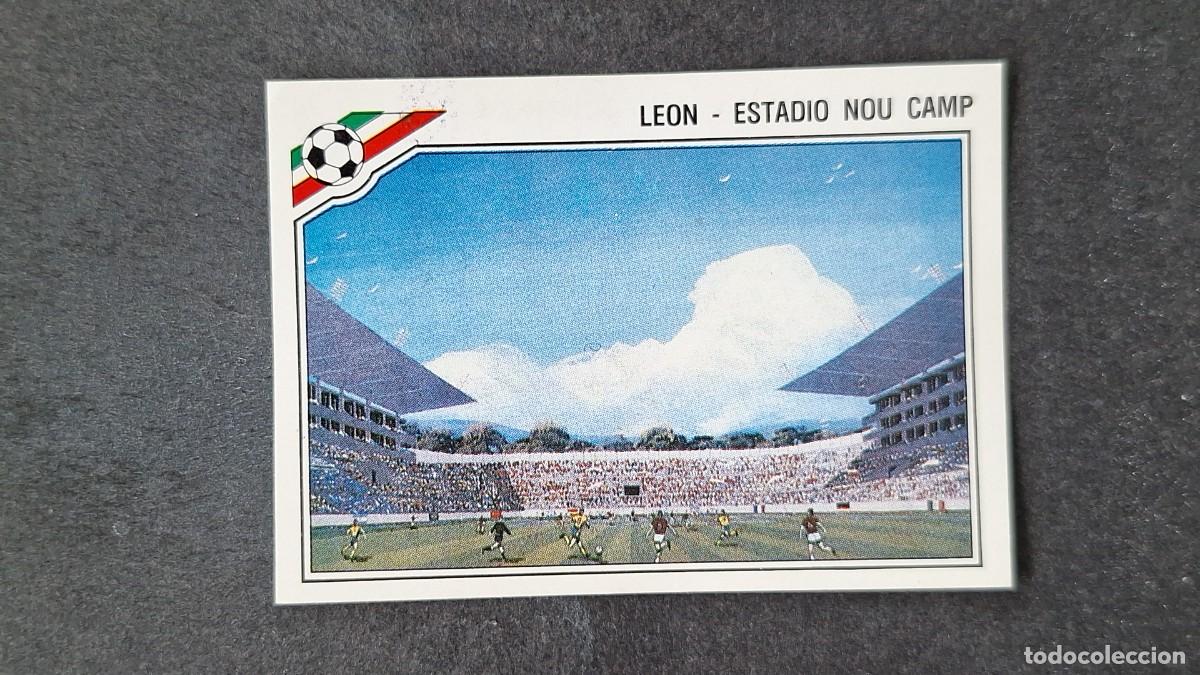 Cromos de F&uacute;tbol: L3 CIUDAD LEON - ESTADIO NOU CAMP 25 MUNDIAL MEXICO 86 1986 PANINI NUNCA PEGADO SIN PEGAR