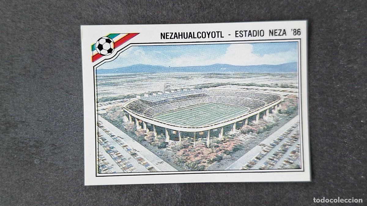 Fu&szlig;ball-Sticker: L3 CIUDAD NEZAHUALCOYOTL - ESTADIO NEZA 26 MUNDIAL MEXICO 86 1986 PANINI NUNCA PEGADO SIN PEGAR