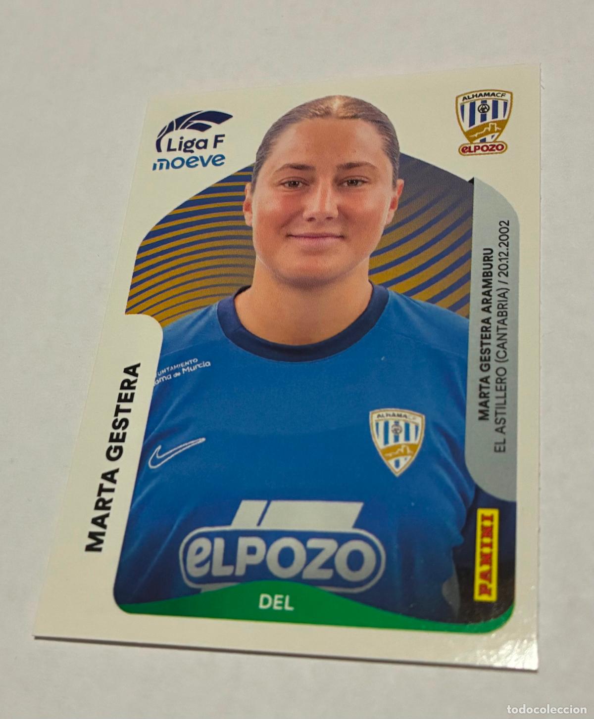 Cromos de F&uacute;tbol: CROMO FUTBOL PANINI MARTA GESTERA, LIGA FEMENINA MOEVE 2025.26, ALHAMA CF, Numero 19 B