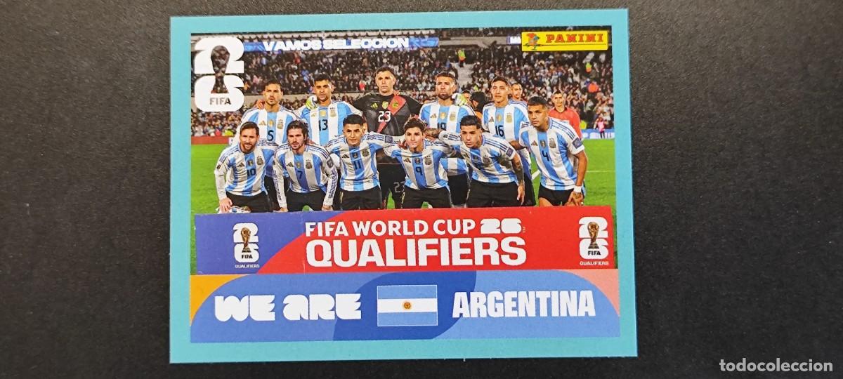Cromos de F&uacute;tbol: STICKER FIFA WORLD CUP 2026 ALINEACION CON MESSI ARGENTINA # ARG13 PANINI