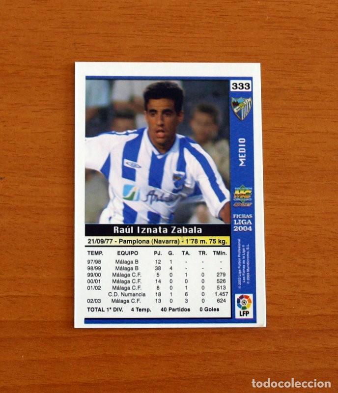 Cartes &agrave; collectionner de Football: M&aacute;laga - N&ordm; 333, Iznata - Las Fichas de la Liga Mundicromo 2003-2004, 03-04