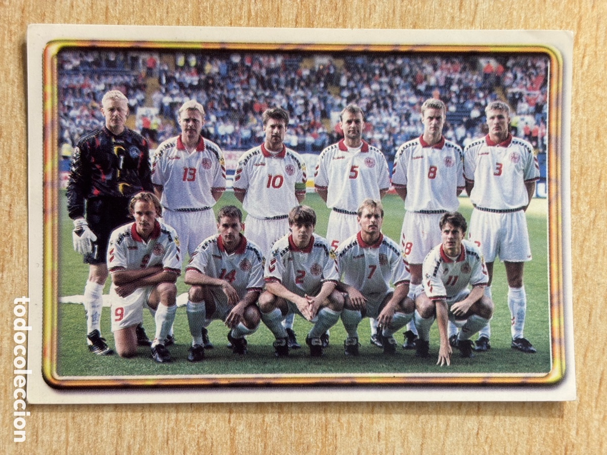 Cartes &agrave; collectionner de Football: # 203 Alineaci&oacute;n Dinamarca Mundial Francia 98 Ediciones Estadio