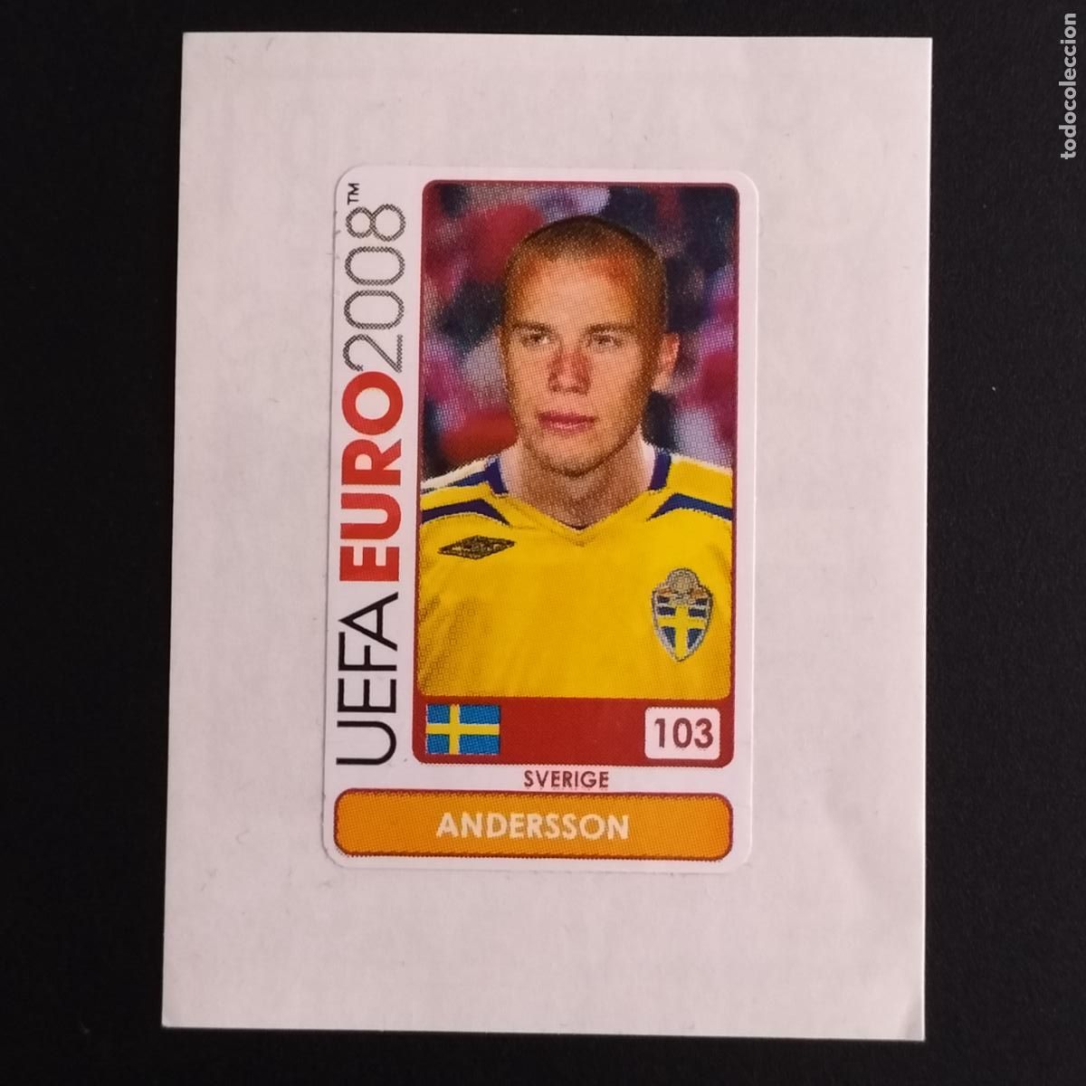 Cromos de F&uacute;tbol: 103 ANDERSSON SUECIA CROMOS MINI CROMO CHICLE AUSTRIA SUIZA 08 UEFA EURO 2008 EURO2008 PANINI