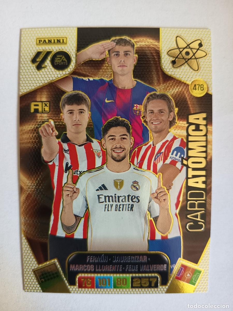 Cromos de F&uacute;tbol: CARD 476 AT&Oacute;MICA FERM&Iacute;N JAUREGIZAR LLORENTE FEDE VALVERDE - ADRENALYN XL LIGA 2025 2026 25 26 PANINI