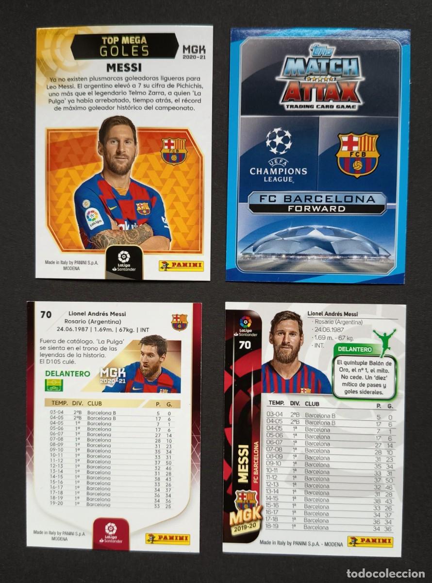 Cromos de f&uacute;tbol: LOTE DE 4 CROMOS MESSI - Foto 2