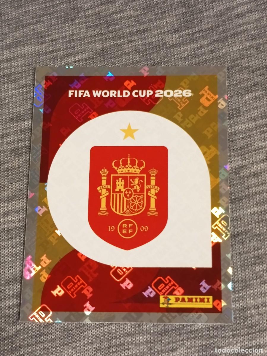Cromos de F&uacute;tbol: ESCUDO ESPA&Ntilde;A ESP 1 STICKER MUNDIAL 2026 PANINI FIFA WORLD CUP NUEVO