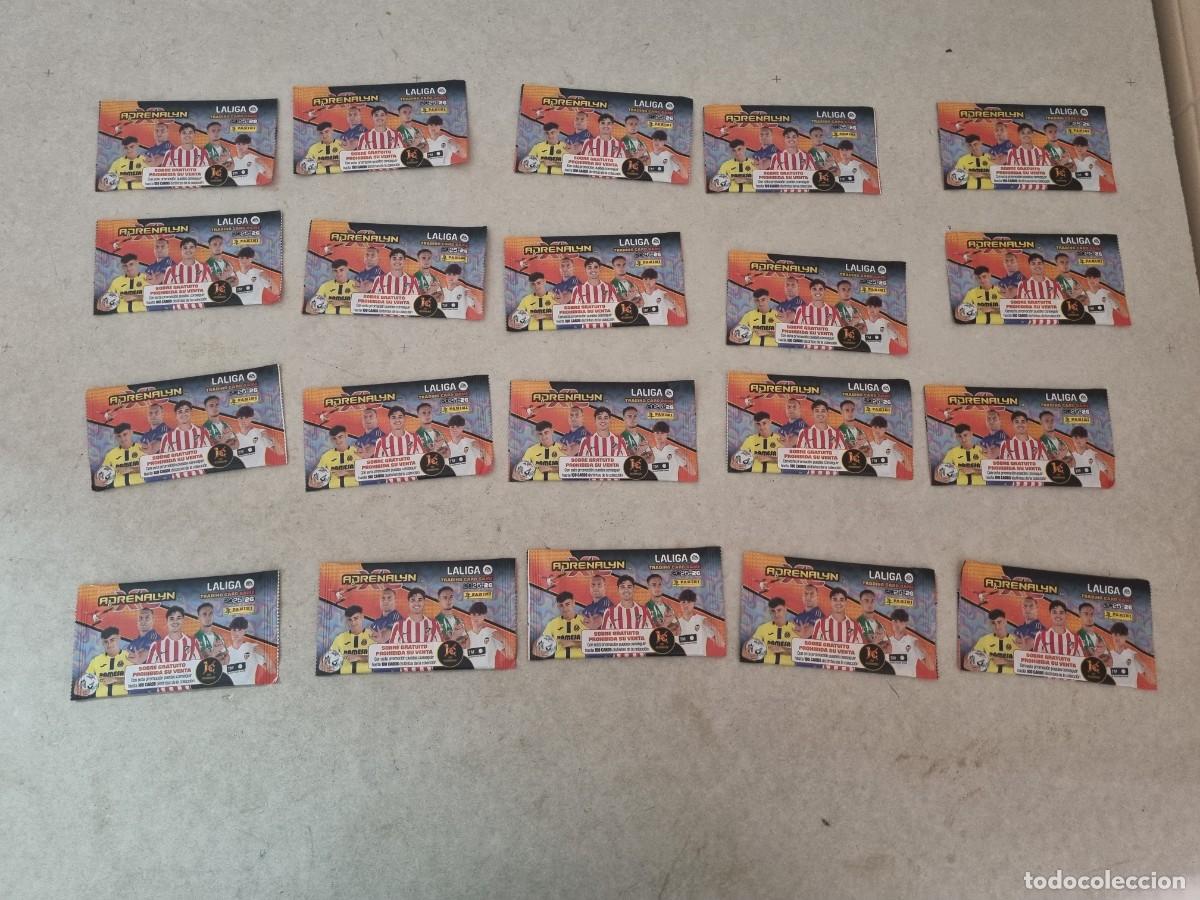 Cromos de F&uacute;tbol: Lote de 20 sobres Adrenalyn de la liga 25-26 Pabini
