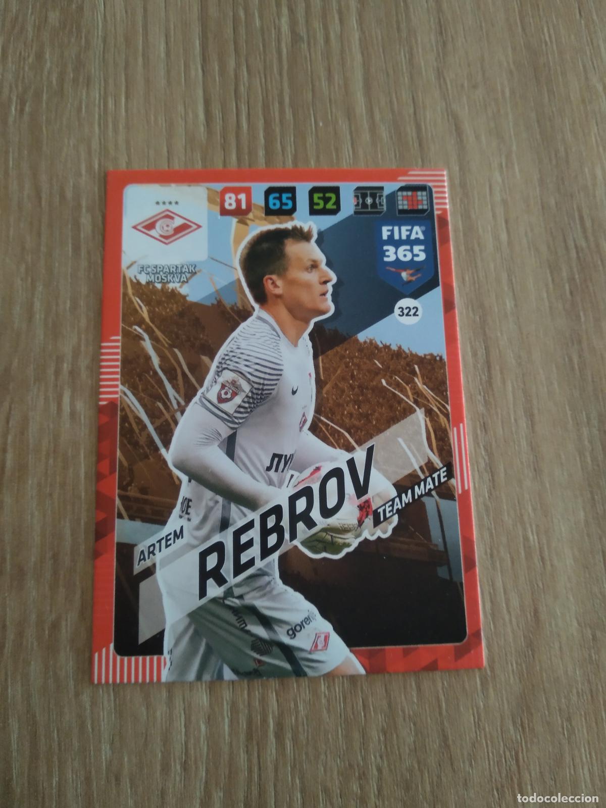 Cromos de F&uacute;tbol: 322 ARTEM REBROV SPARTAK MOSCU CROMO FUTBOL PANINI ADRENALYN 17-18 FIFA 365 2017-2018