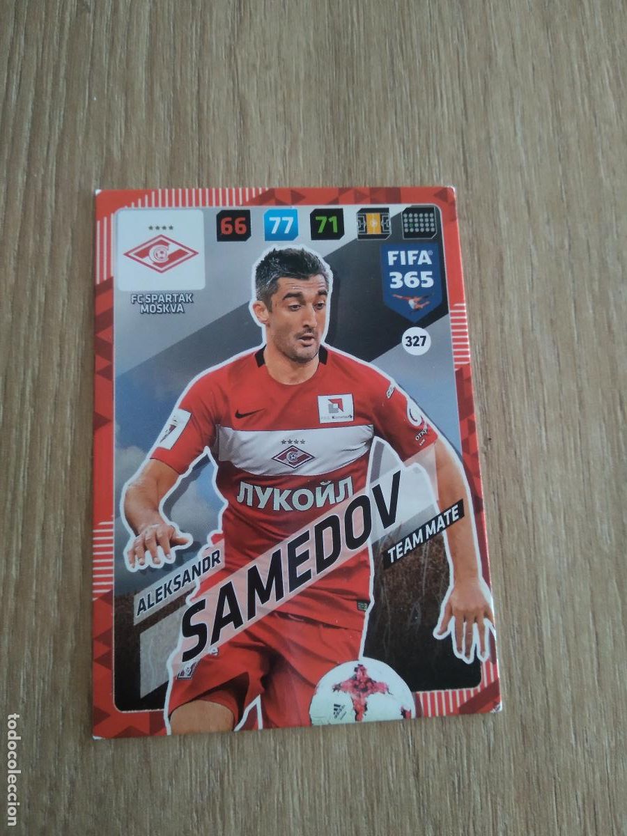 Cromos de F&uacute;tbol: 327 ALEKSANDR SAMEDOV SPARTAK MOSCU CROMO FUTBOL PANINI ADRENALYN 17-18 FIFA 365 2017-2018