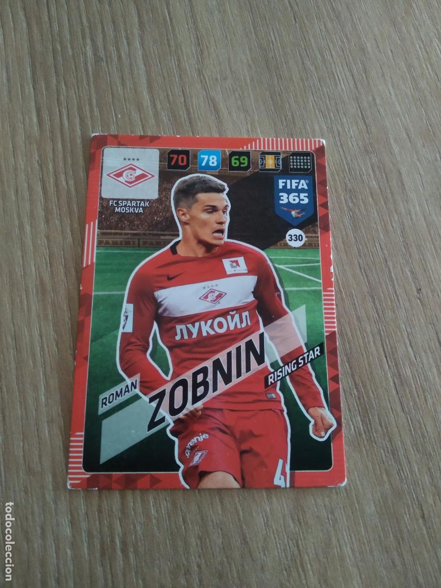 Cromos de F&uacute;tbol: 330 ROMAN ZOBNIN SPARTAK MOSCU CROMO FUTBOL PANINI ADRENALYN 17-18 FIFA 365 2017-2018