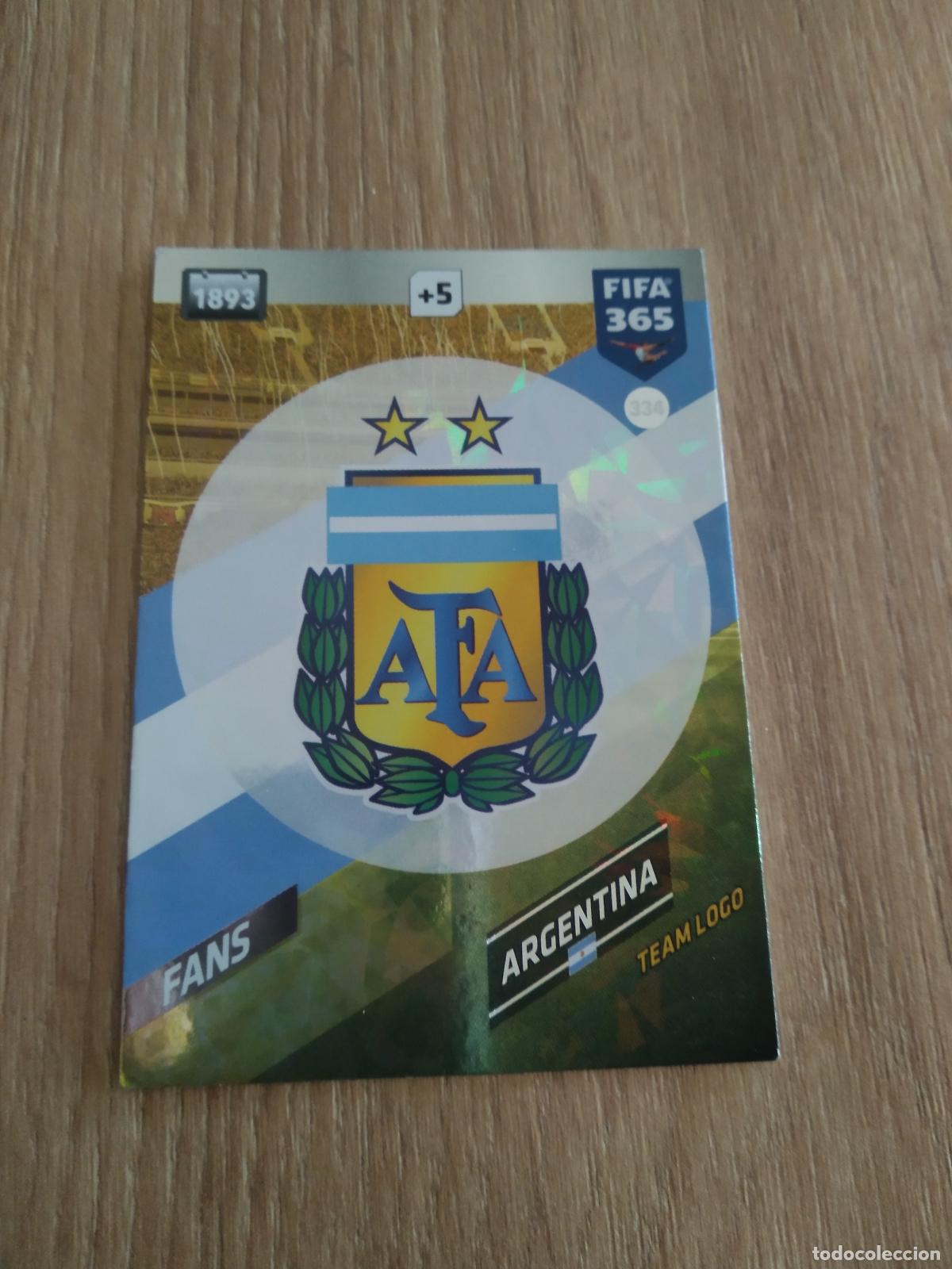 Cromos de F&uacute;tbol: 334 ESCUDO ARGENTINA CROMO FUTBOL PANINI ADRENALYN 17-18 FIFA 365 2017-2018