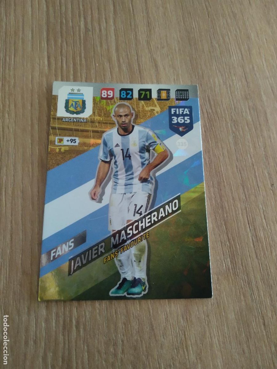 Cromos de F&uacute;tbol: 335 MASCHERANO ARGENTINA CROMO FUTBOL PANINI ADRENALYN 17-18 FIFA 365 2017-2018