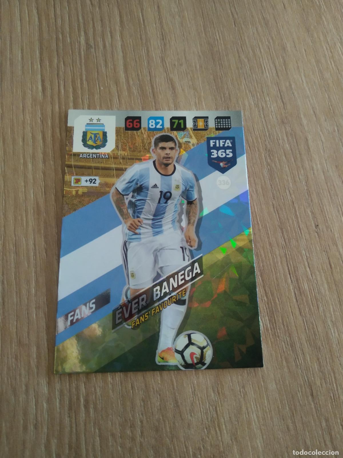 Cromos de F&uacute;tbol: 336 EVER BANEGA ARGENTINA CROMO FUTBOL PANINI ADRENALYN 17-18 FIFA 365 2017-2018