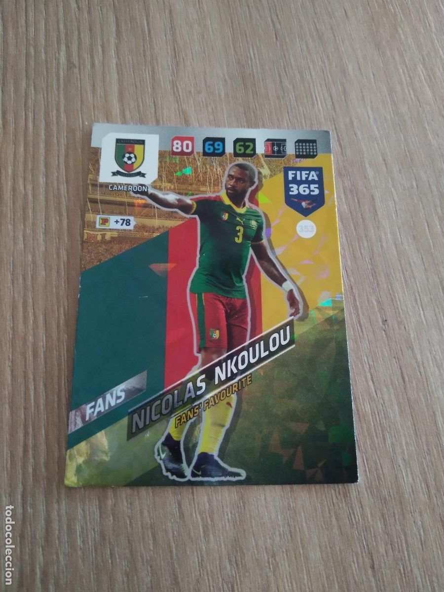 Cromos de F&uacute;tbol: 353 NICOLAS NKOULOU CAMERUN CROMO FUTBOL PANINI ADRENALYN 17-18 FIFA 365 2017-2018