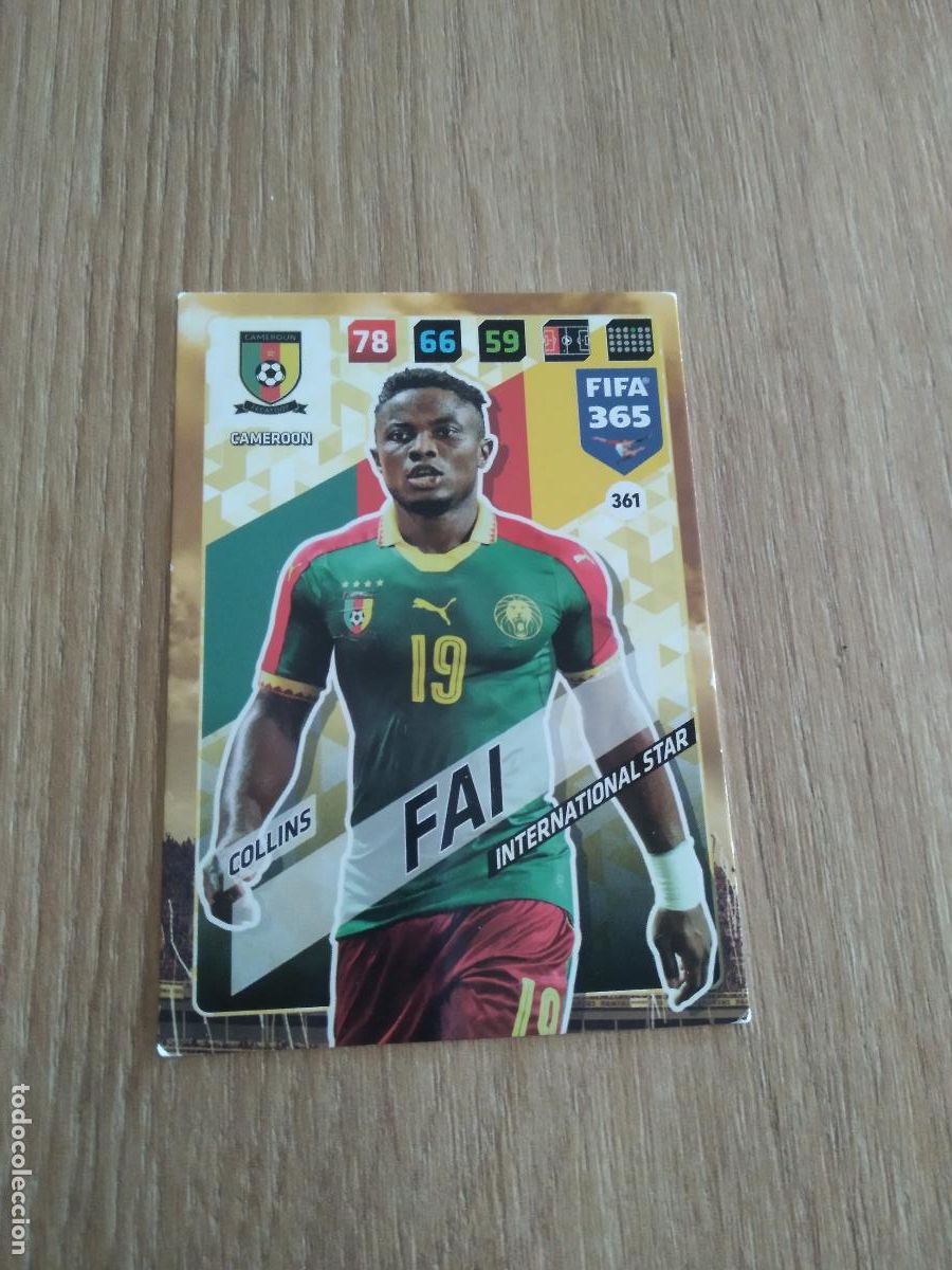 Cromos de F&uacute;tbol: 361 COLLINS FAI CAMERUN CROMO FUTBOL PANINI ADRENALYN 17-18 FIFA 365 2017-2018