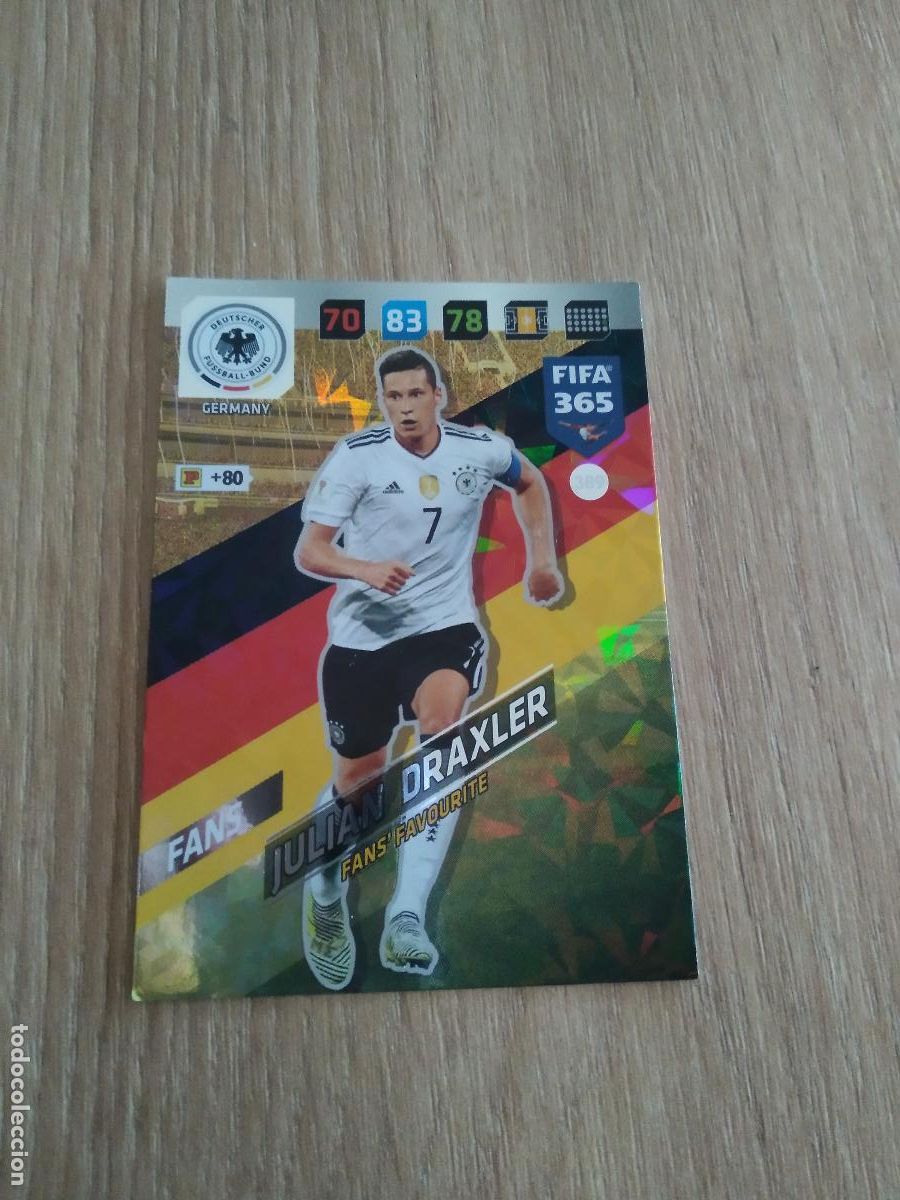 Cromos de F&uacute;tbol: 389 DRAXLER ALEMANIA CROMO FUTBOL PANINI ADRENALYN 17-18 FIFA 365 2017-2018