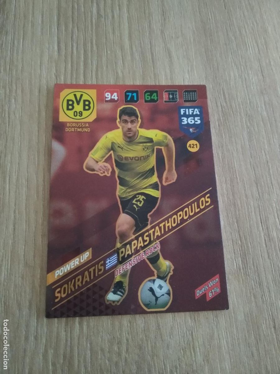 Cromos de F&uacute;tbol: 421 PAPASTATHOPOULOS BORUSSIA DORTMUND CROMO FUTBOL PANINI ADRENALYN 17-18 FIFA 365 2017-2018