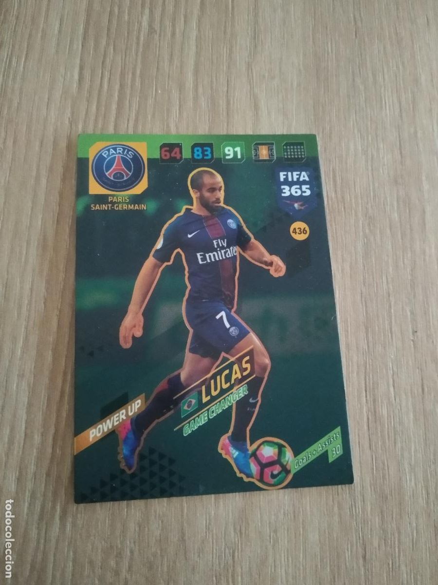 Cromos de F&uacute;tbol: 436 LUCAS MOURA PARIS SAINT GERMAIN CROMO FUTBOL PANINI ADRENALYN 17-18 FIFA 365 2017-2018