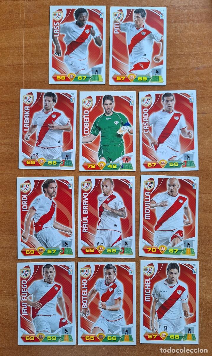 Cromos de F&uacute;tbol: LOTE 11 CROMOS RAYO VALLECANO - ADRENALYN 2011 - 2012