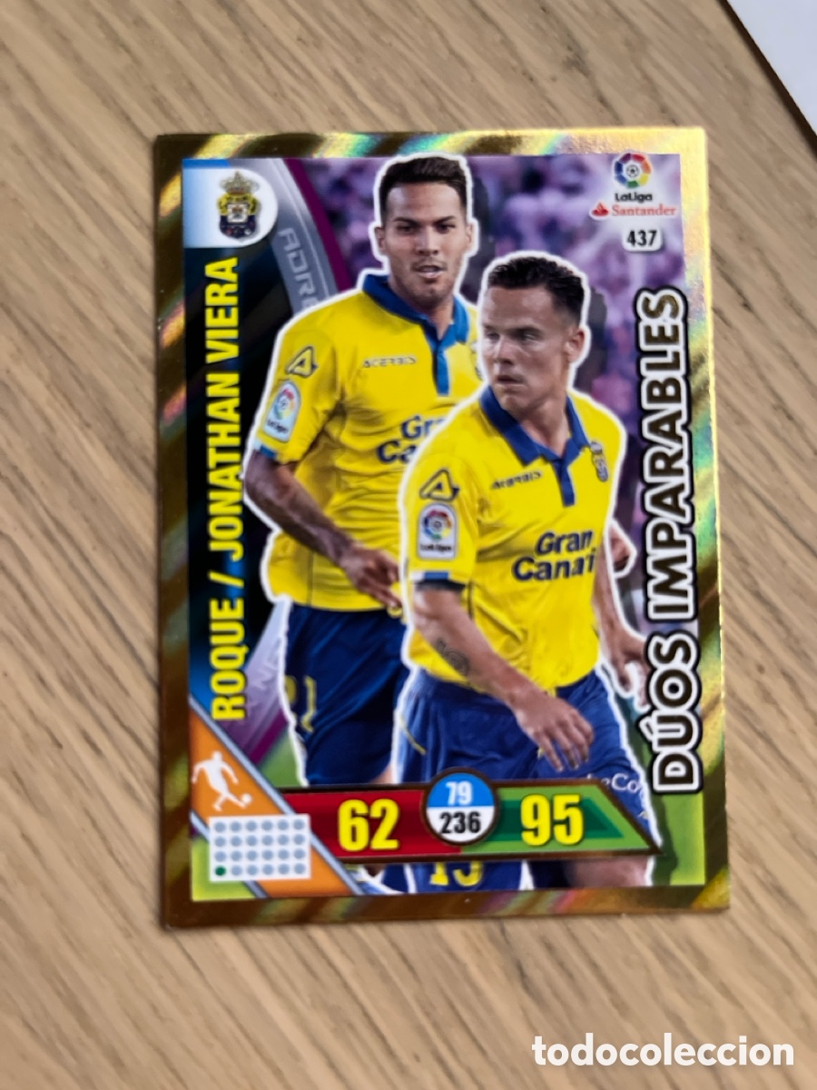 Cromos de F&uacute;tbol: D&Uacute;OS IMPARABLES N&ordm; 437 - ROQUE VIERA (LAS PALMAS) ADRENALYN XL 16/17