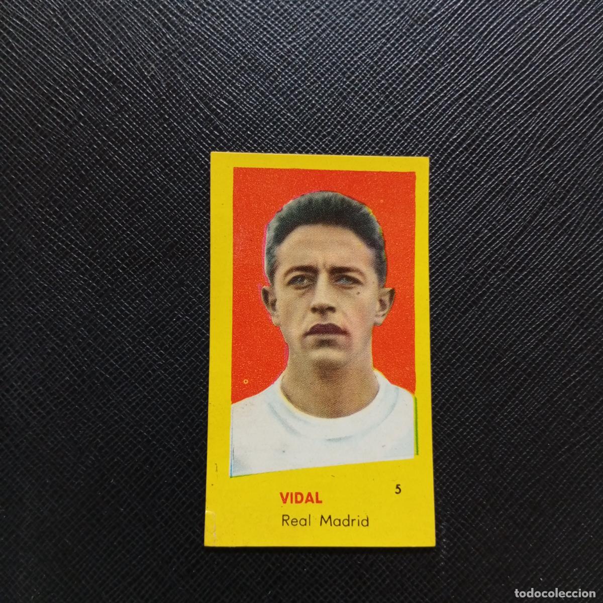 Cromos de F&uacute;tbol: 5 VIDAL REAL MADRID BRUGUERA 1960 1961 CROMO FUTBOL 60 61 LIGA - SIN PEGAR - A103 PG388
