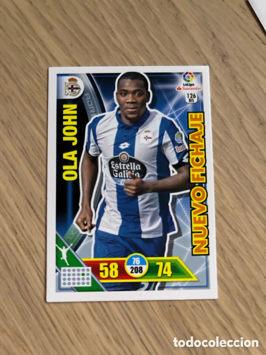 Cromos de F&uacute;tbol: ADRENALYN. LIGA 2016-2017 (DEPORTIVO) N&deg;126 BIS.