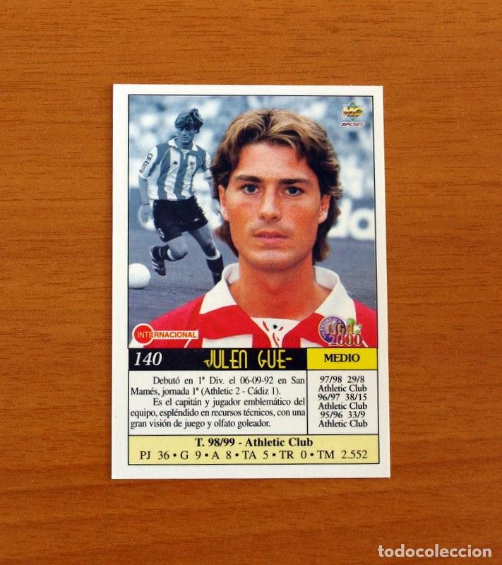 Cromos de F&uacute;tbol: Athletic de Bilbao - N&ordm; 140, Julen Guerrero, error en el nombre - Mundicromo Fichas 1999-2000