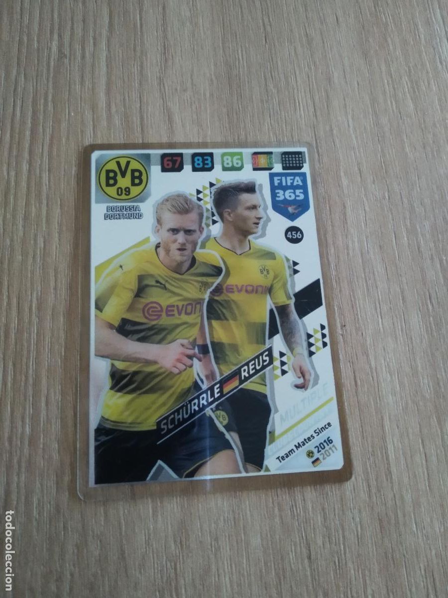Cromos de F&uacute;tbol: 456 SCHURRLE REUS BORUSSIA DORTMUND CROMO FUTBOL PANINI ADRENALYN 17-18 FIFA 365 2017-2018