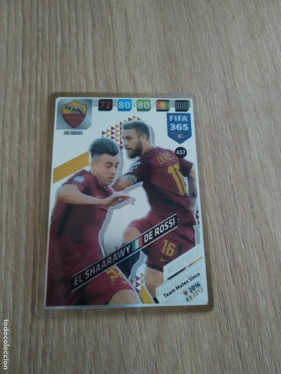 Cromos de F&uacute;tbol: 457 EL SHAARAWY DE ROSSI ROMA CROMO FUTBOL PANINI ADRENALYN 17-18 FIFA 365 2017-2018
