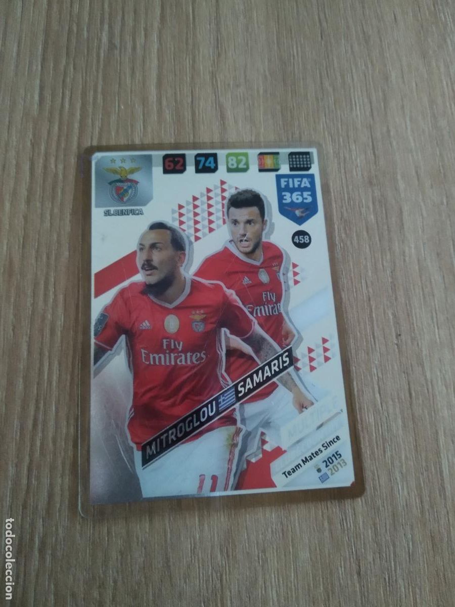 Cromos de F&uacute;tbol: 458 MITROGLOU SAMARIS BENFICA CROMO FUTBOL PANINI ADRENALYN 17-18 FIFA 365 2017-2018