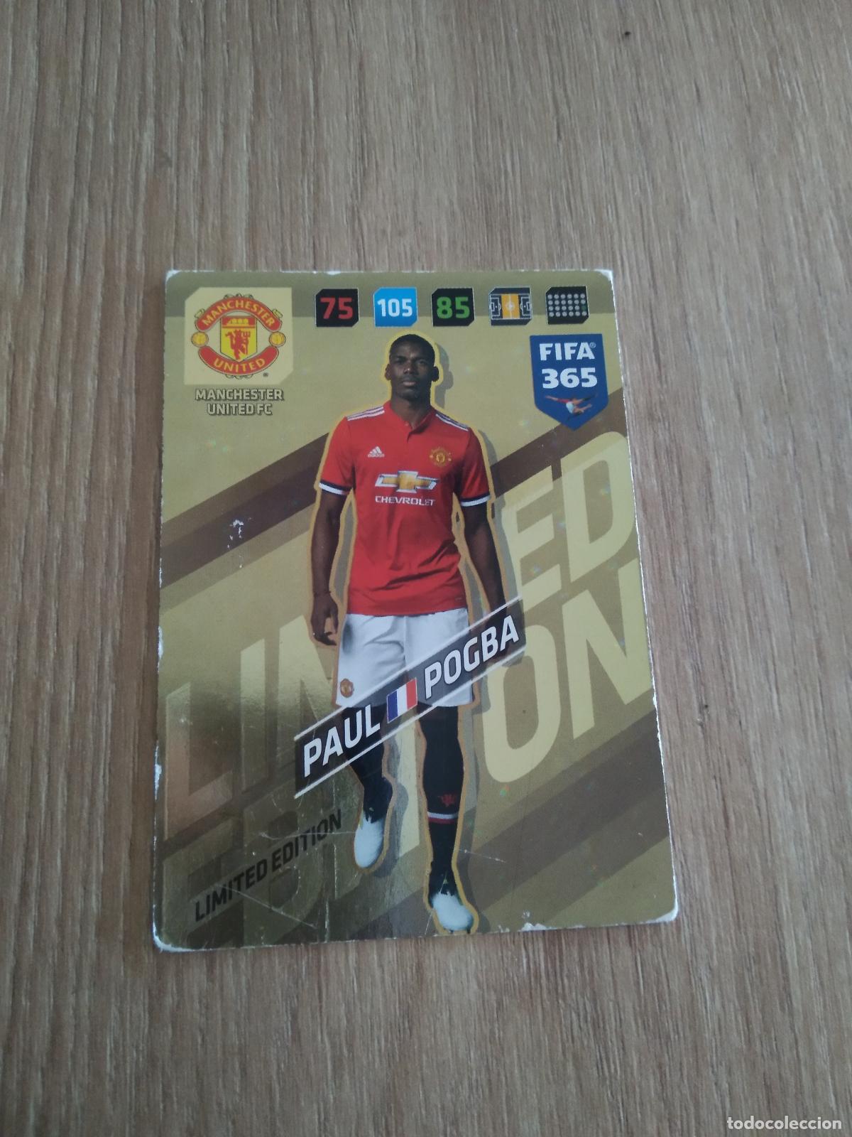 Cromos de F&uacute;tbol: POGBA MANCHESTER UNITED EDICION LIMITADA CROMO FUTBOL PANINI ADRENALYN 17-18 FIFA 365 2017-2018