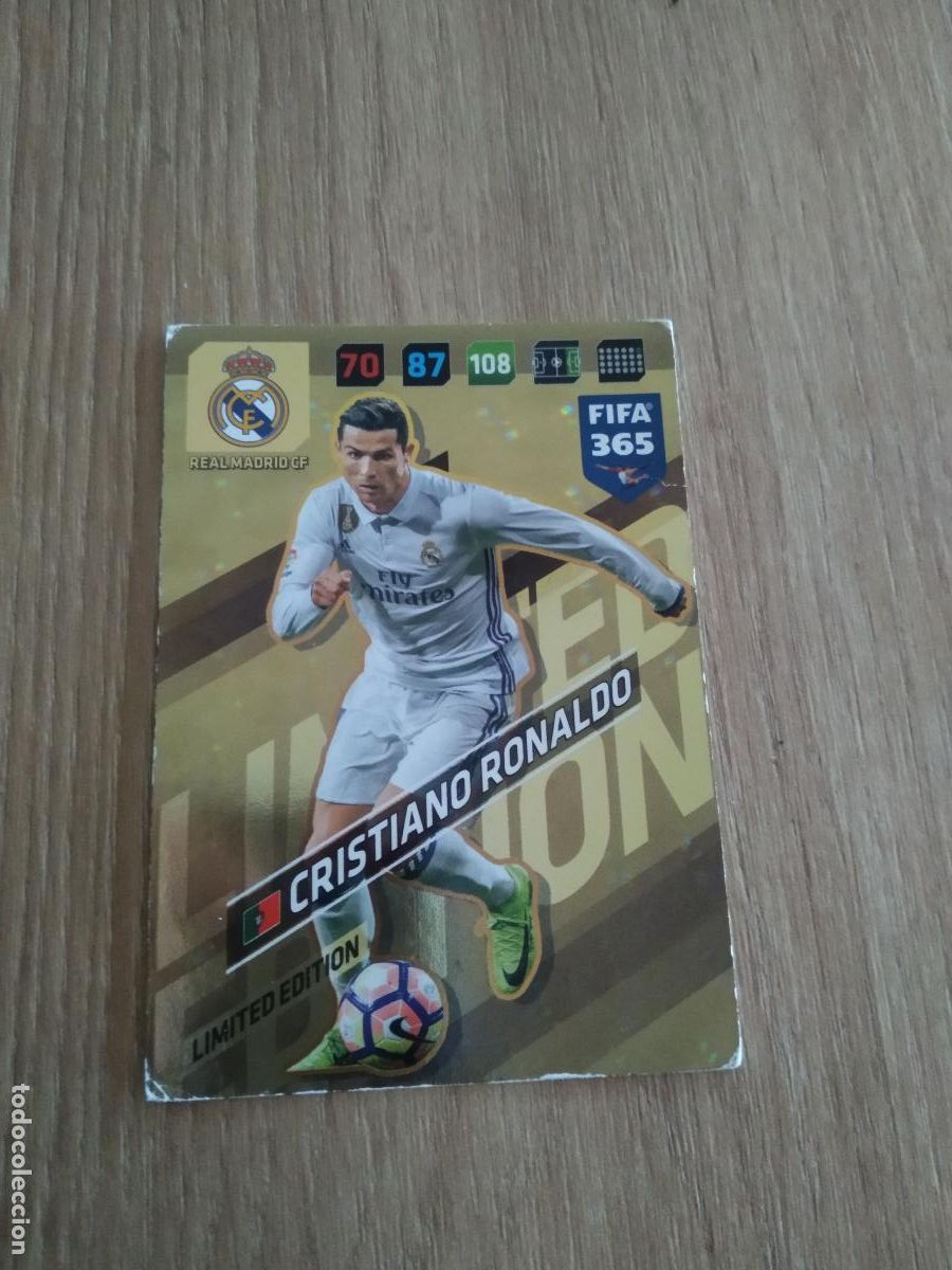 Cromos de F&uacute;tbol: CRISTIANO RONALDO MADRID EDICION LIMITADA CROMO FUTBOL PANINI ADRENALYN 17-18 FIFA 365 2017-2018