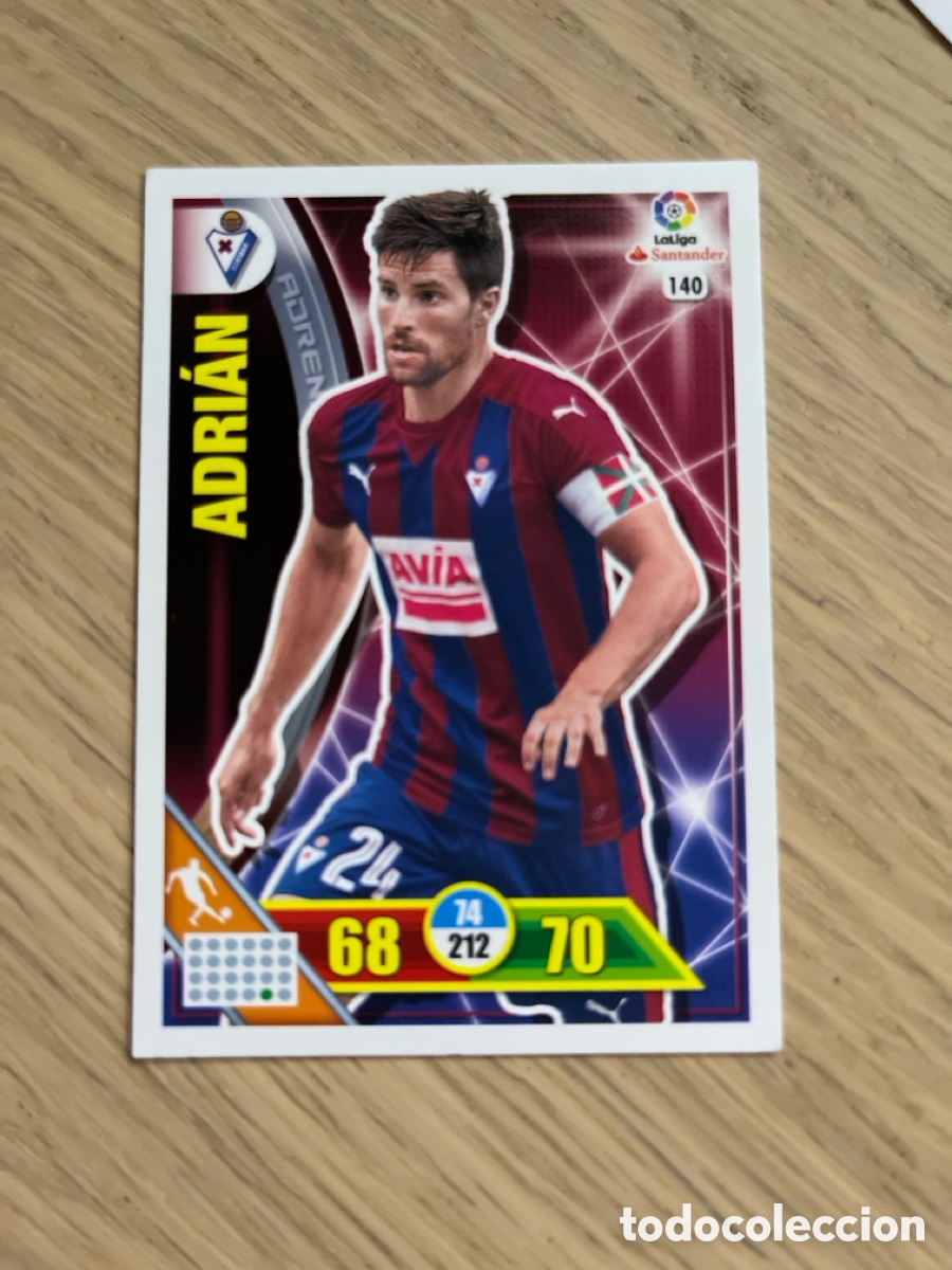 Cromos de F&uacute;tbol: ADRI&Aacute;N N&ordm; 140 (SD EIBAR) ADRENALYN XL PANINI 2016 2017
