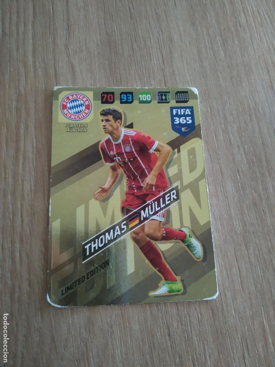 Cromos de F&uacute;tbol: MULER BAYERN MUNICH EDICION LIMITADA CROMO FUTBOL PANINI ADRENALYN 17-18 FIFA 365 2017-2018