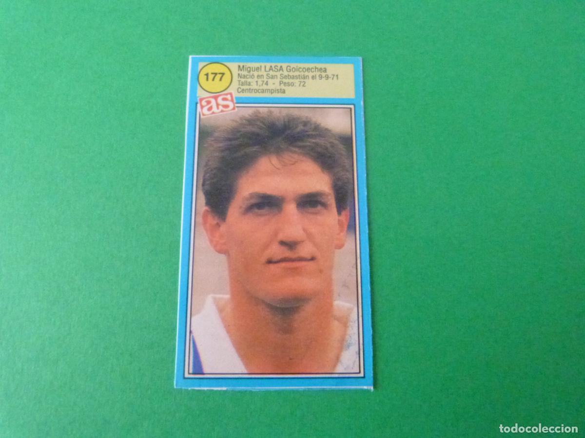 Cromos de F&uacute;tbol: CROMO FUTBOL LASA REAL SOCIEDAD RECORTADO N&ordm; 177 ASES DE LA LIGA 1990-1991/90-91 DIARIO AS